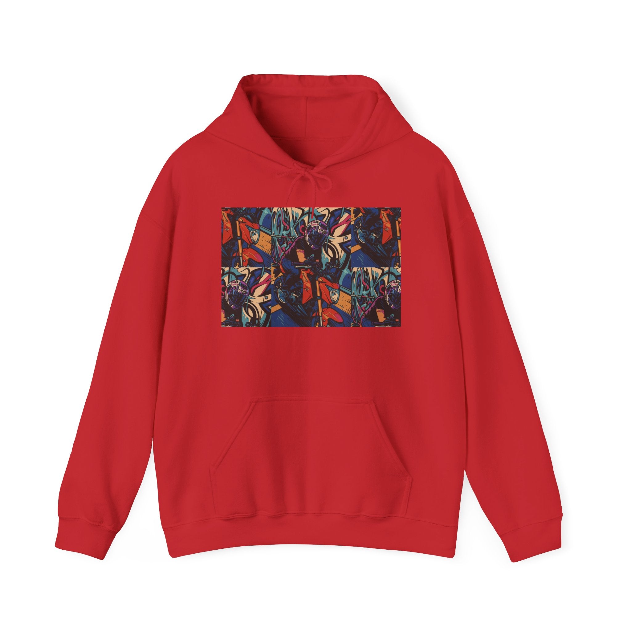 Abstract Mosaic Art Hoodie — Vibrant Geometric Graphic Sweatshirt