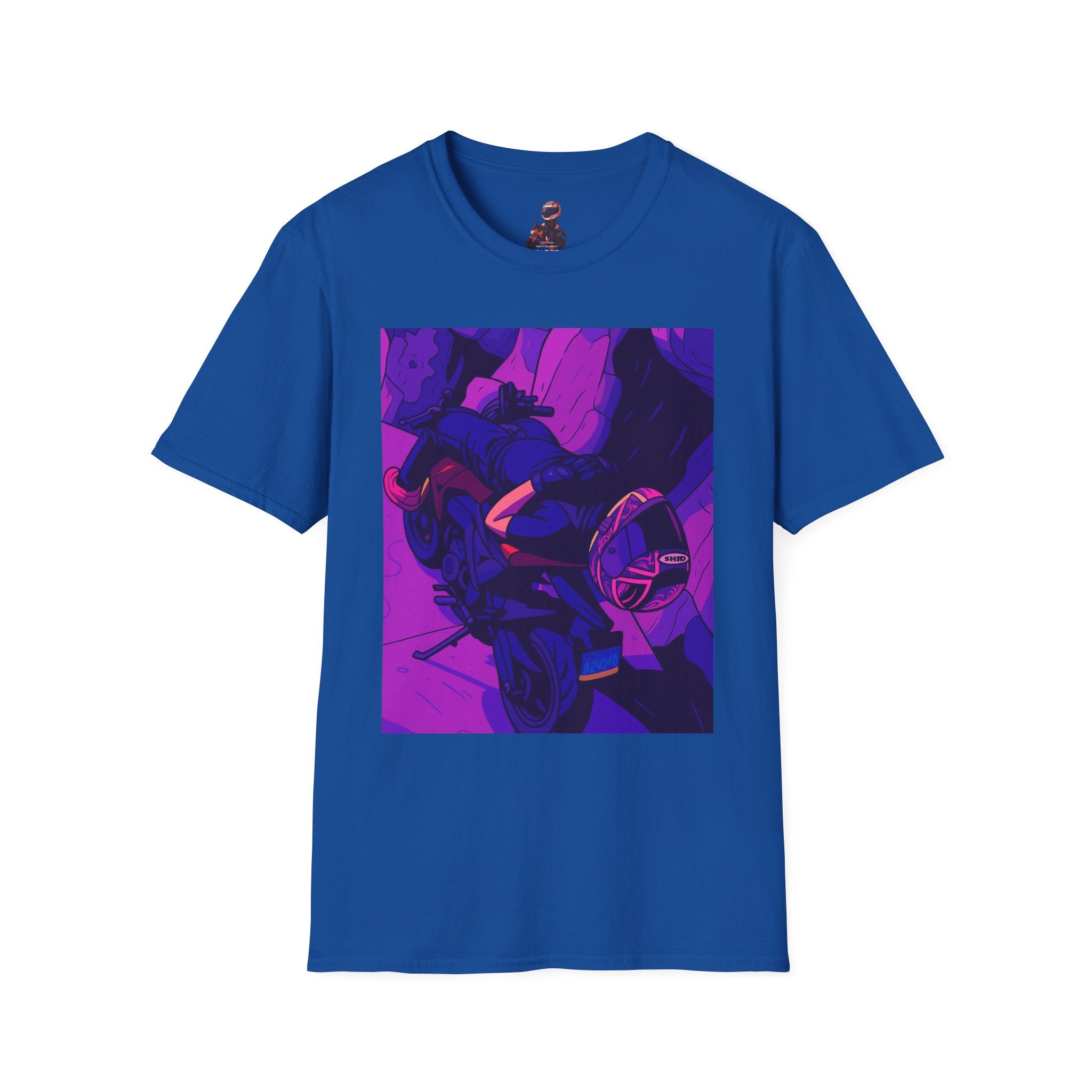 Anime Night Rider T-Shirt — Neon Purple Cyberpunk Art Tee