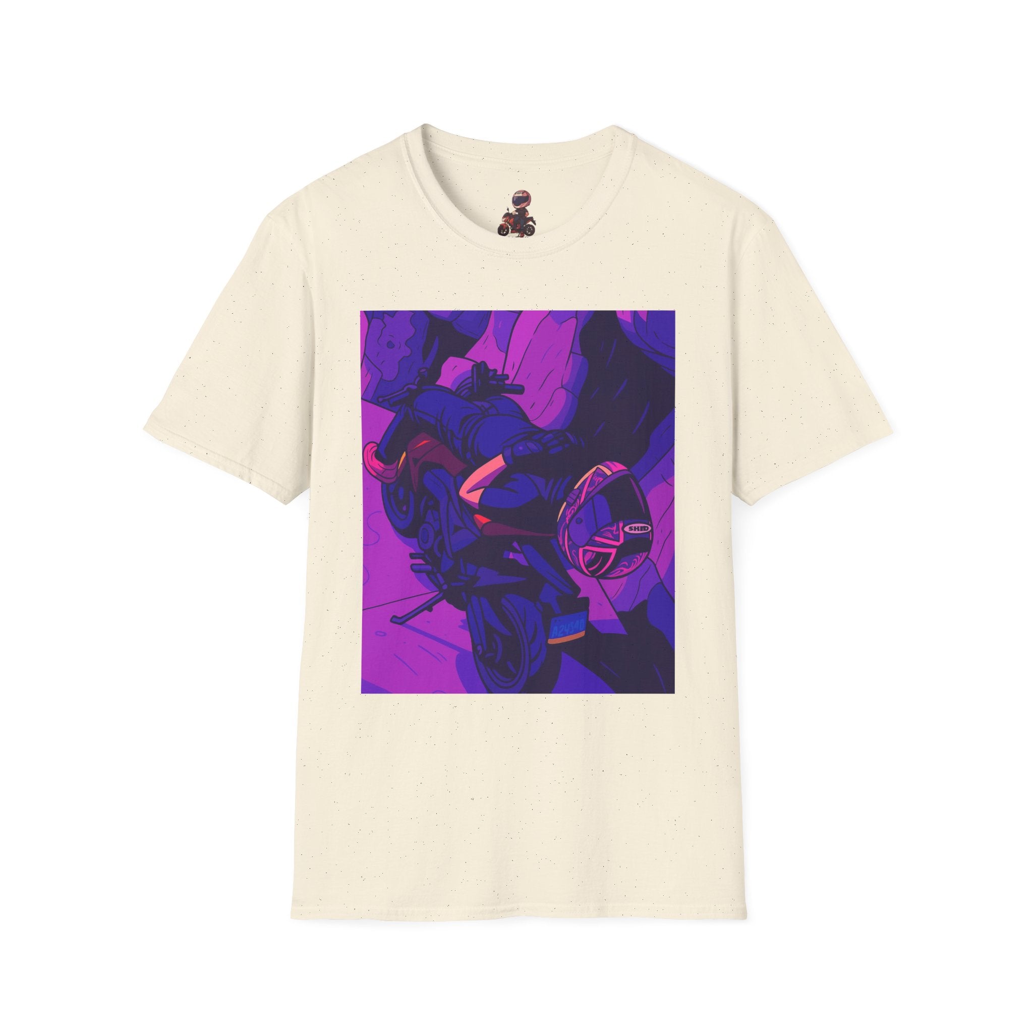 Anime Night Rider T-Shirt — Neon Purple Cyberpunk Art Tee