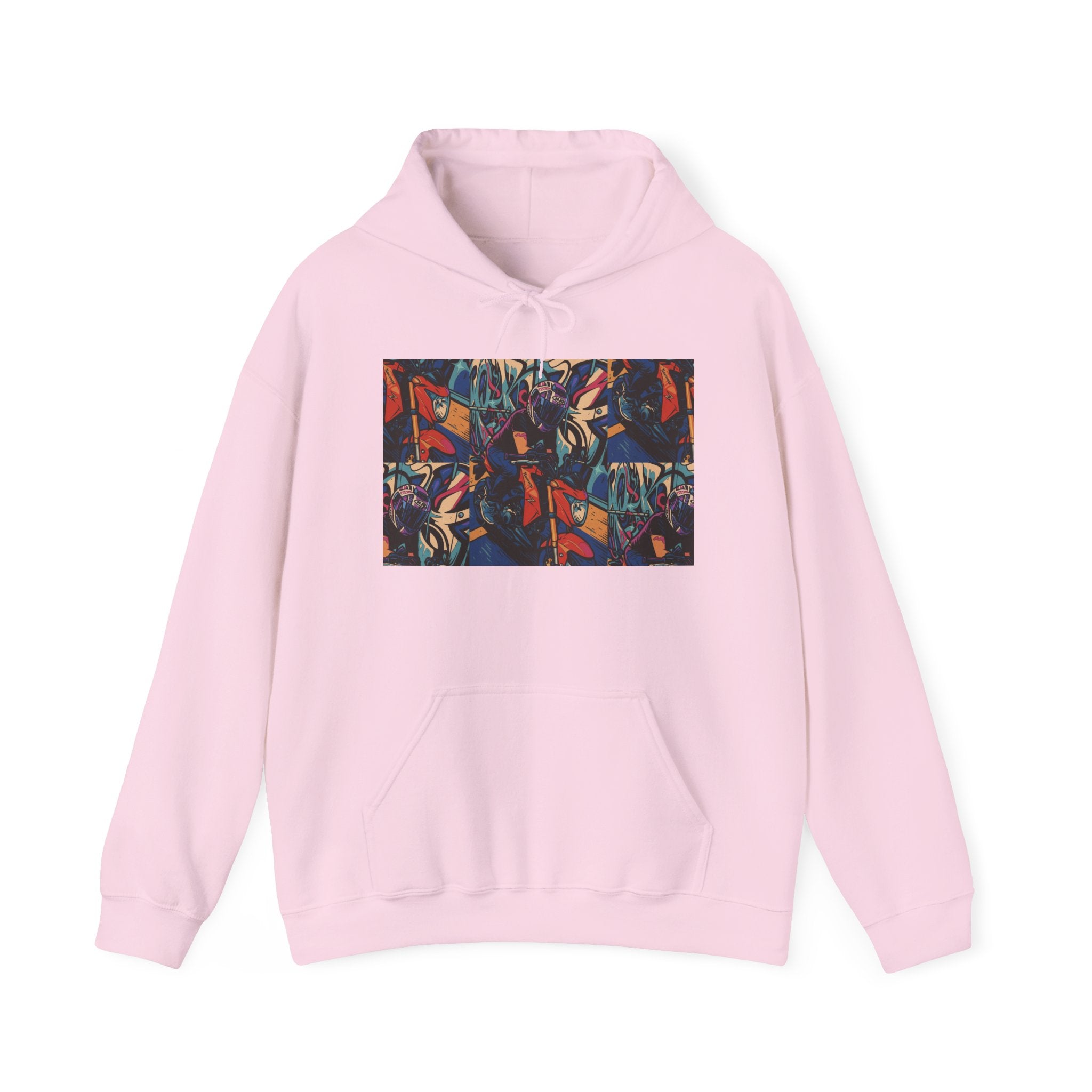 Abstract Mosaic Art Hoodie — Vibrant Geometric Graphic Sweatshirt