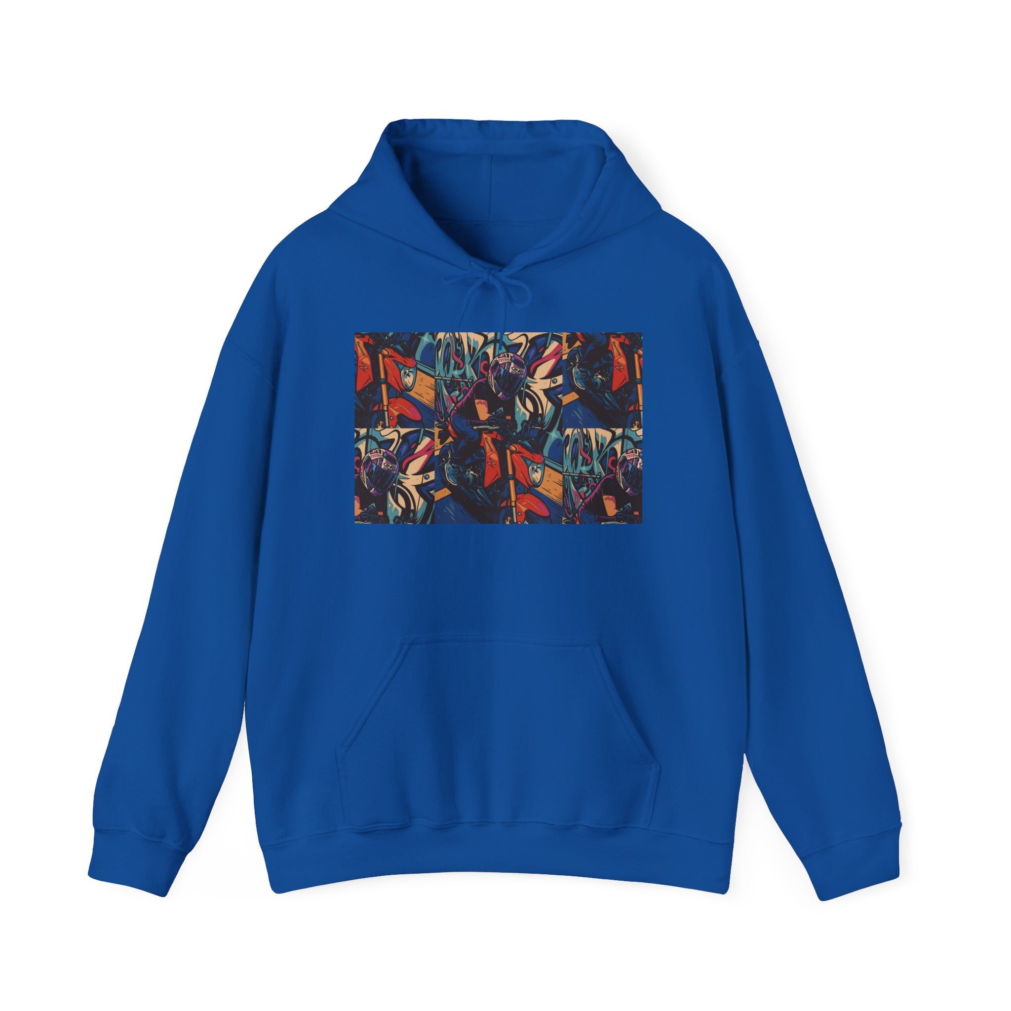 Abstract Mosaic Art Hoodie — Vibrant Geometric Graphic Sweatshirt
