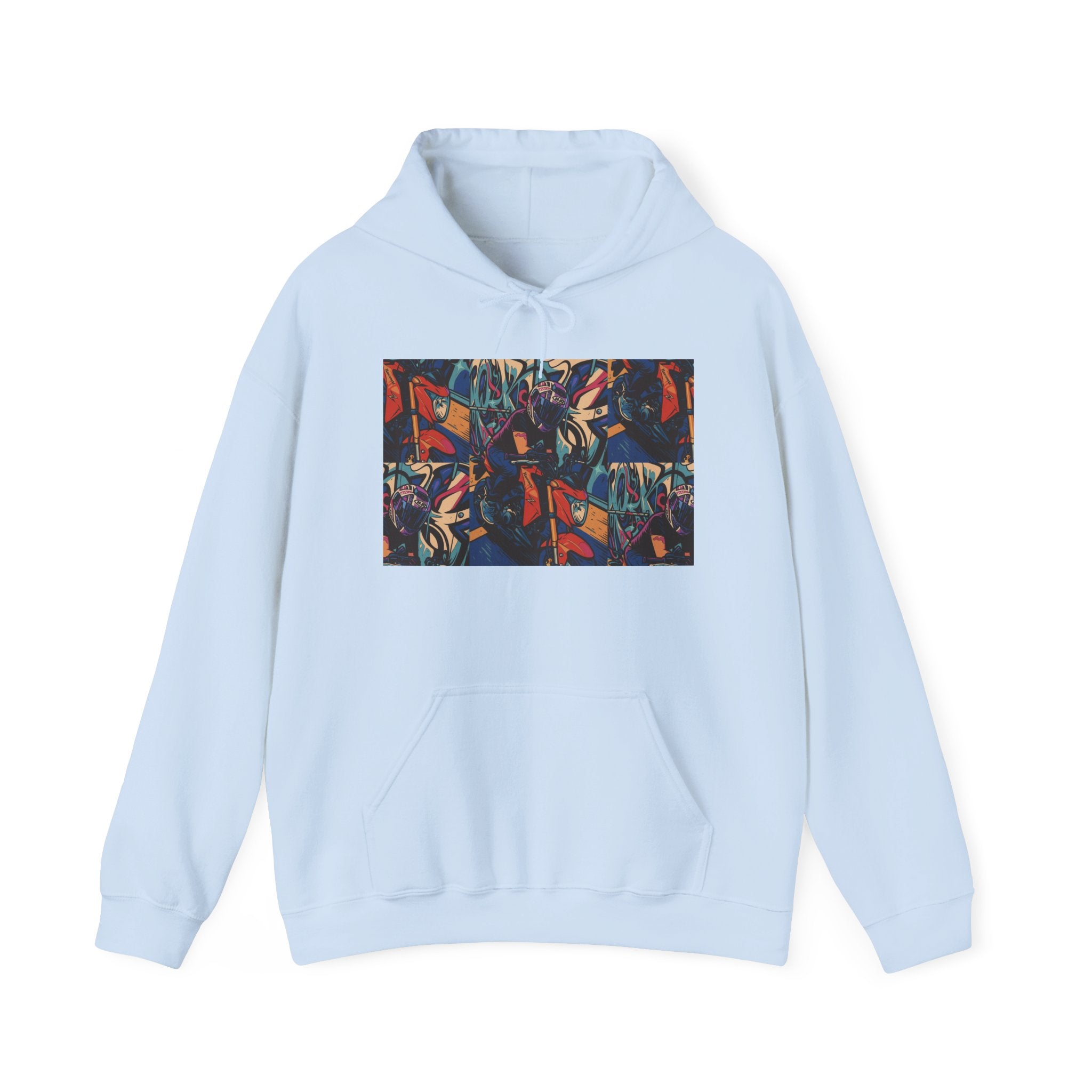 Abstract Mosaic Art Hoodie — Vibrant Geometric Graphic Sweatshirt